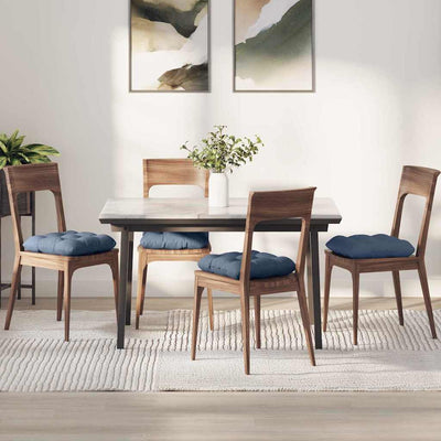 VidaXL Sitzkissen 4 Stück blau 40 x 40 cm Baumwollstoff
