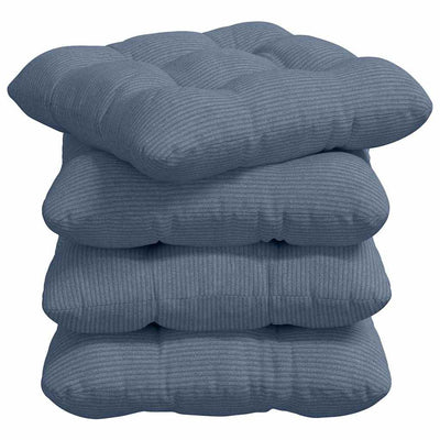 VidaXL Sitzkissen 4 Stück blau 40 x 40 cm Baumwollstoff