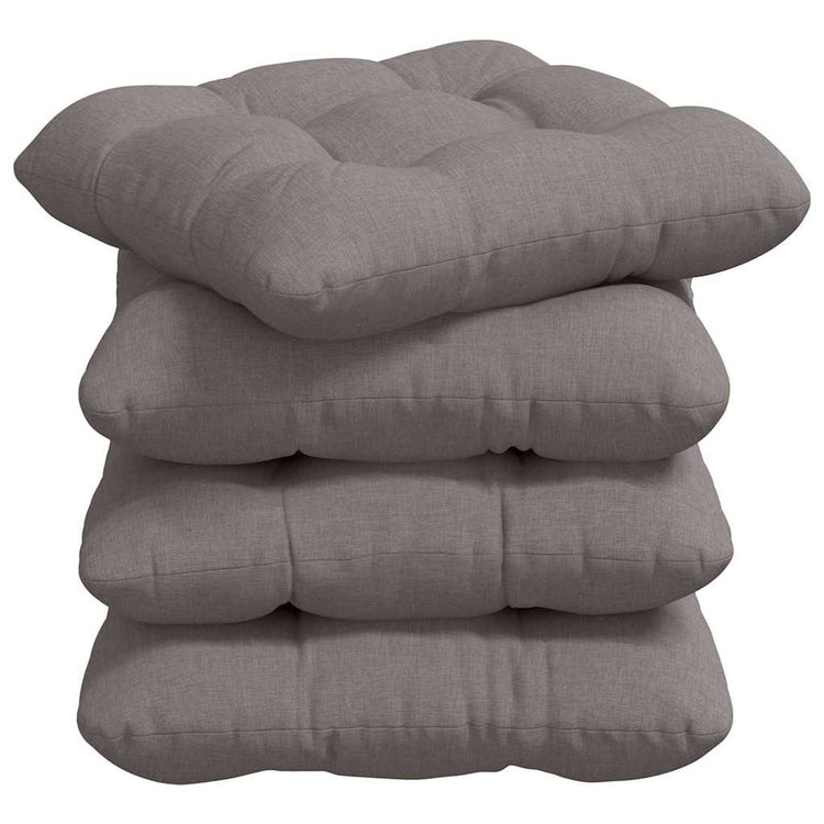 VidaXL Sitzkissen 4 Stück Taupe 45 x 45 x 12 cm Stoff