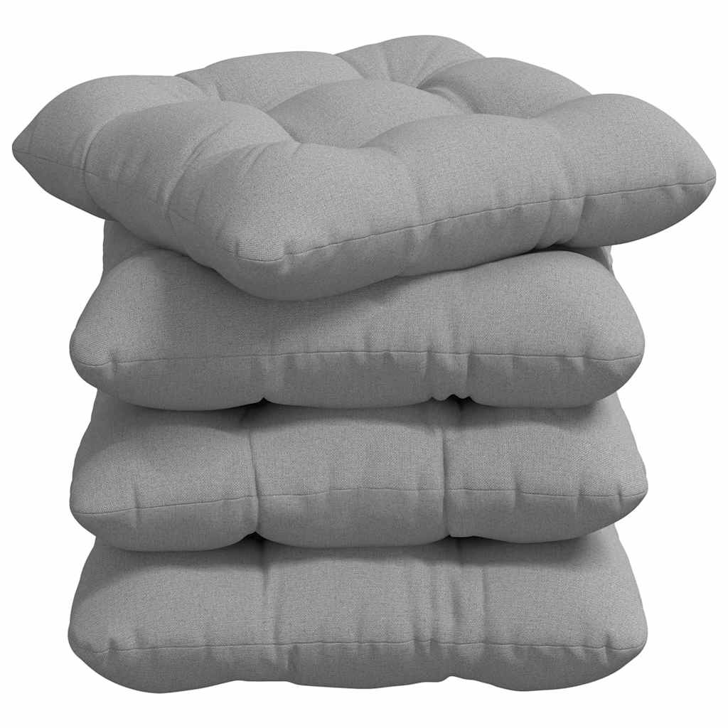 VidaXL Sitzkissen 4 Stück Wolkengrau 45 x 45 x 12 cm Stoff