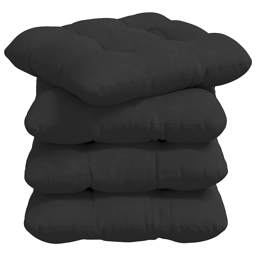 Vidaxx Sitzkissen 4 Stück schwarz 45 x 45 cm Mikrofaserstoff
