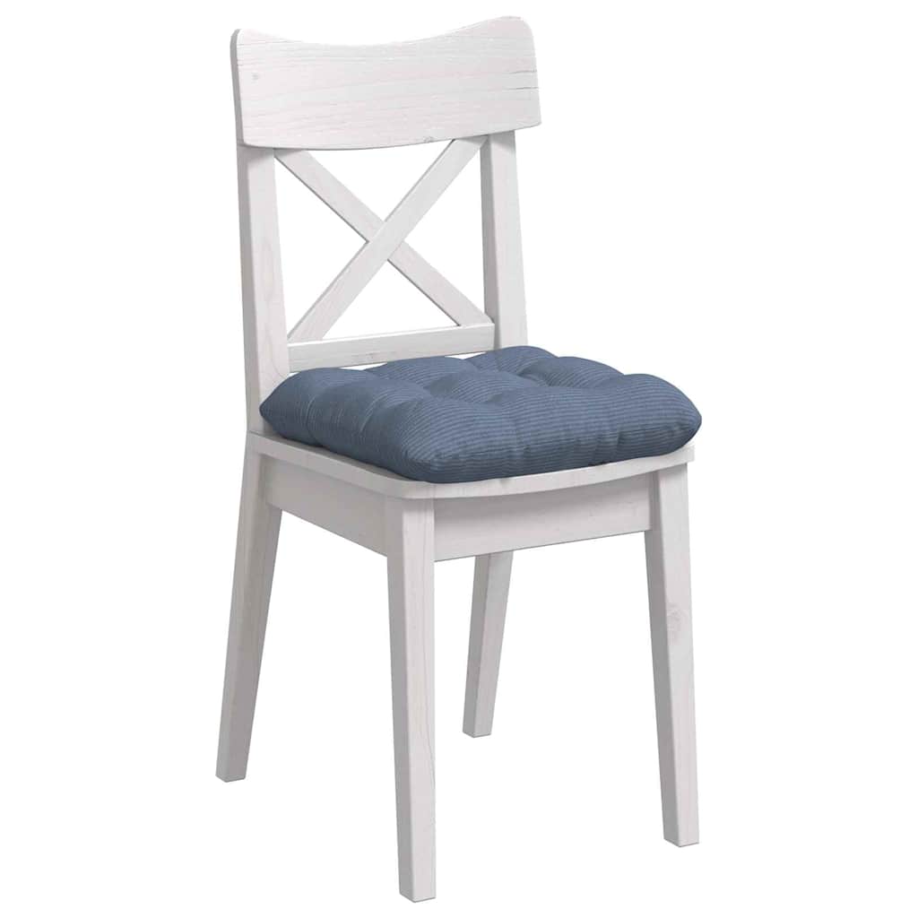 VidaXL Sitzkissen 4 Stück blau 45 x 45 cm Baumwollstoff