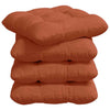 VidaXL Sitzkissen 4 Stück rot-orange 45 x 45 cm Baumwollstoff