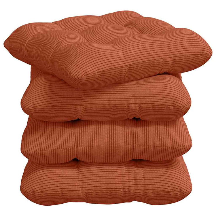 VidaXL Sitzkissen 4 Stück rot-orange 45 x 45 cm Baumwollstoff