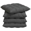 VidaXL Sitzkissen 4 Stück dunkelgrau 40 x 40 x 6 cm Stoff