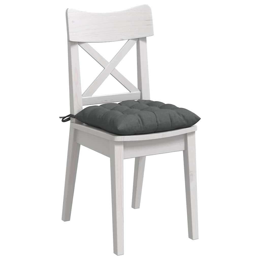 VidaXL Sitzkissen 4 Stück dunkelgrau 40 x 40 x 6 cm Stoff