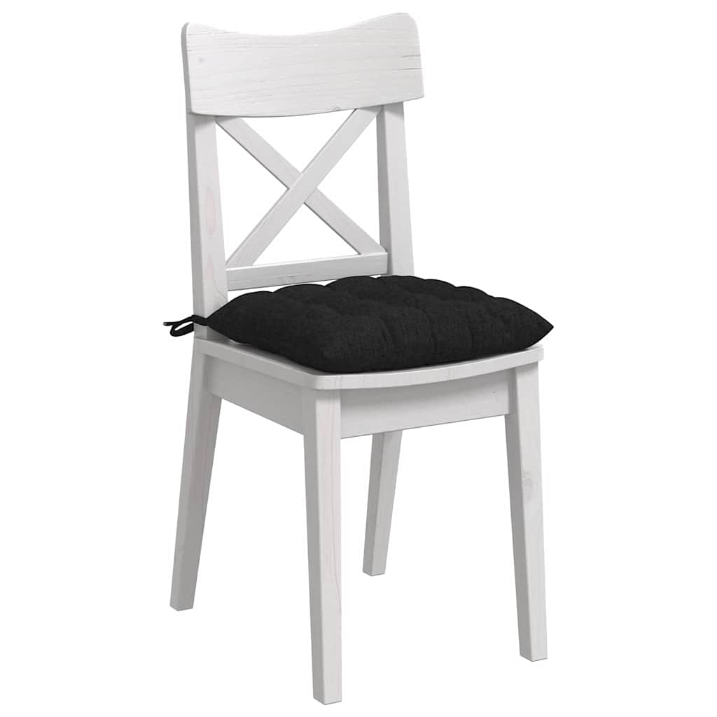 VidaXL Sitzkissen 4 Stück schwarz 40 x 40 x 6 cm Stoff