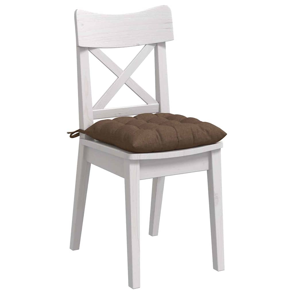 VidaXL Sitzkissen 4 Stück braun 40 x 40 x 6 cm Stoff