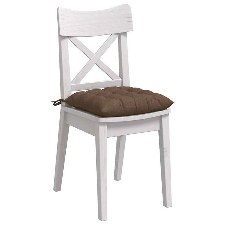 VidaXL Sitzkissen 4 Stück braun 40 x 40 x 6 cm Stoff