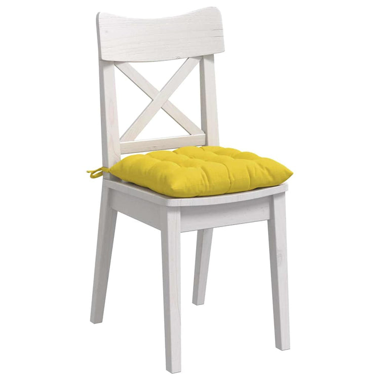 VidaXL Sitzkissen 4 Stück hellgelb 40 x 40 x 6 cm Stoff