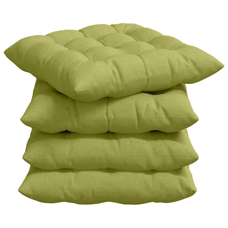 VidaXL Sitzkissen 4 Stück hellgrün 40 x 40 x 6 cm Stoff