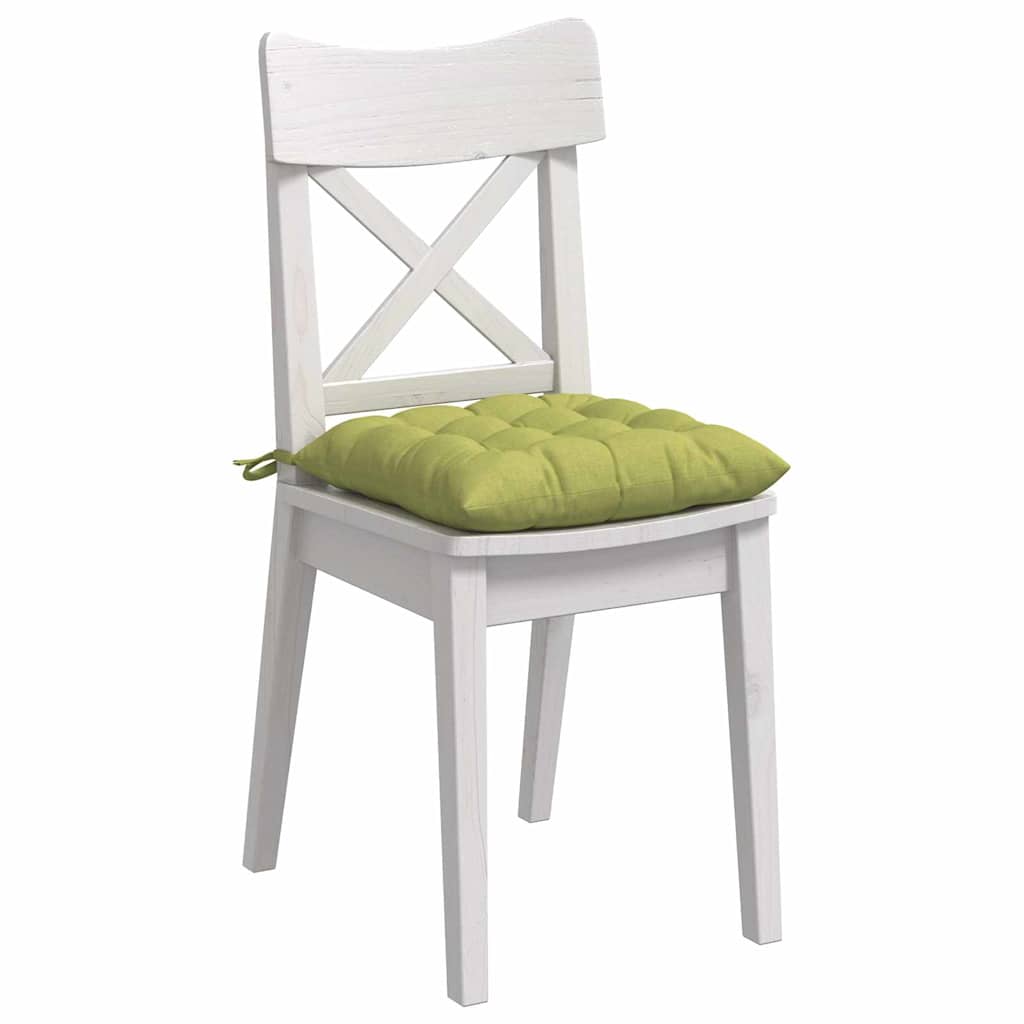 VidaXL Sitzkissen 4 Stück hellgrün 40 x 40 x 6 cm Stoff