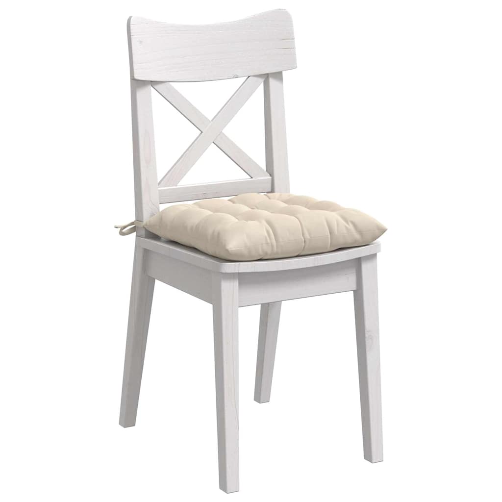 Vidaxx Sitzkissen 4 Stück beige 40 x 40 x 6 cm Mikrofaser