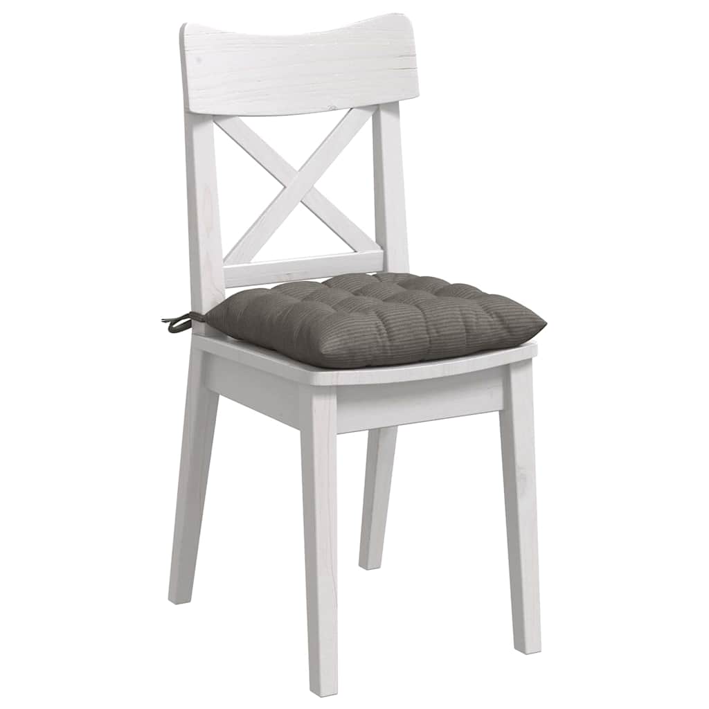 VidaXL Sitzkissen 4 Stück hellgrau 40 x 40 x 6 cm Baumwollstoff