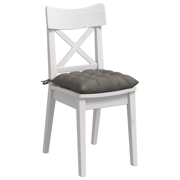 VidaXL Sitzkissen 4 Stück hellgrau 40 x 40 x 6 cm Baumwollstoff