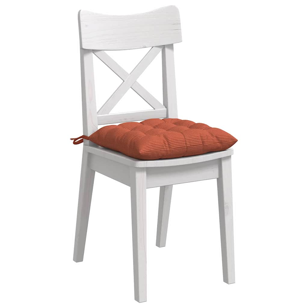 VidaXL Sitzkissen 4 Stück rot-orange 40 x 40 x 6 cm Baumwollstoff