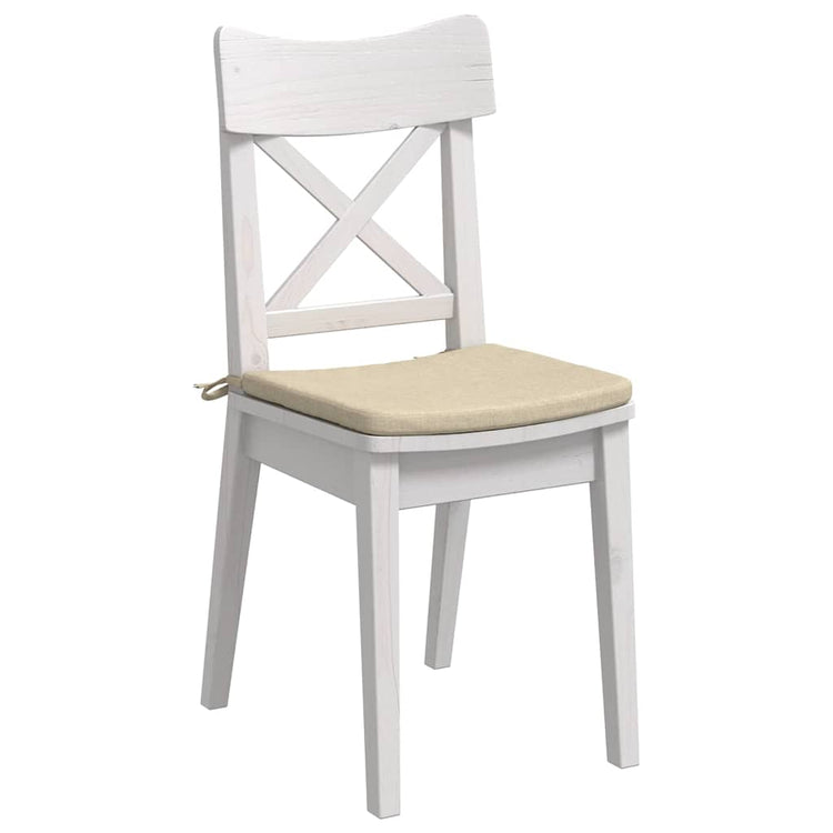 VidaXL Sitzkissen 4 Stück Creme 40 x 40 x 3 cm Stoff