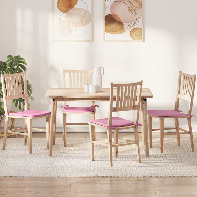 VidaXL Sitzkissen 4 Stück rosa 40 x 40 x 3 cm Stoff
