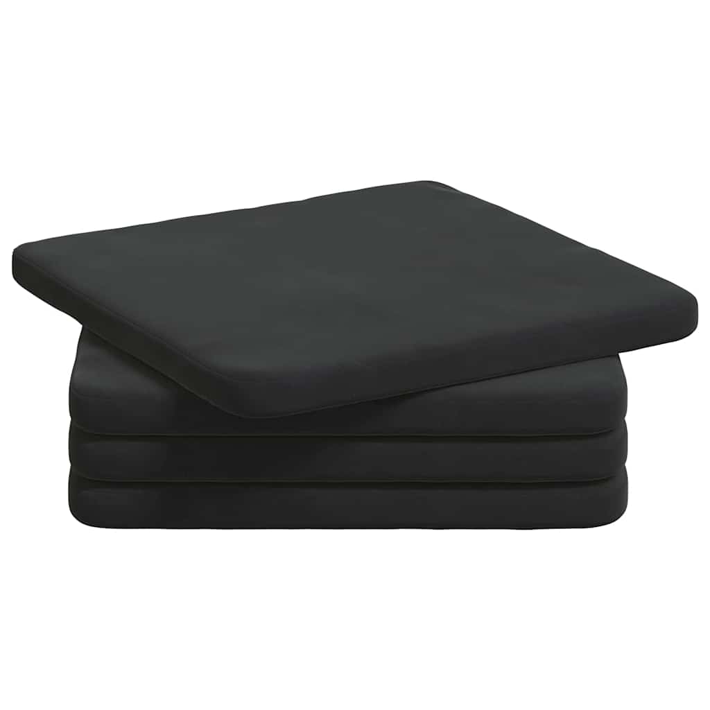 Vidaxx Sitzkissen 4 Stück schwarz 40 x 40 x 3 cm Samt