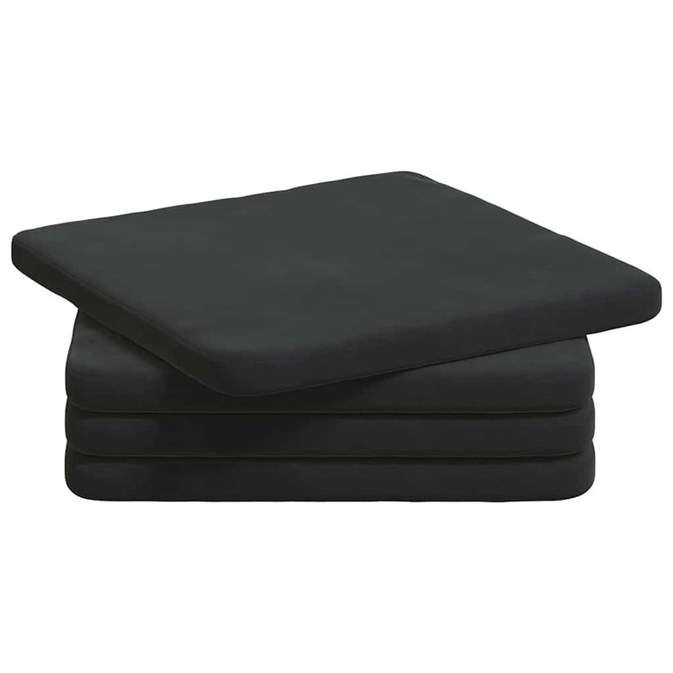 Vidaxx Sitzkissen 4 Stück schwarz 40 x 40 x 3 cm Samt