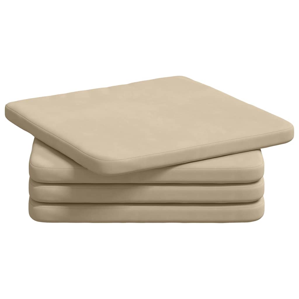 Vidaxx Sitzkissen 4 Stück Creme 40 x 40 x 3 cm Mikrofaserstoff