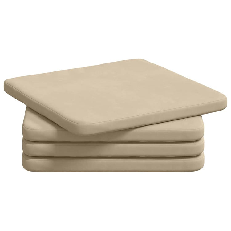Vidaxx Sitzkissen 4 Stück Creme 40 x 40 x 3 cm Mikrofaserstoff