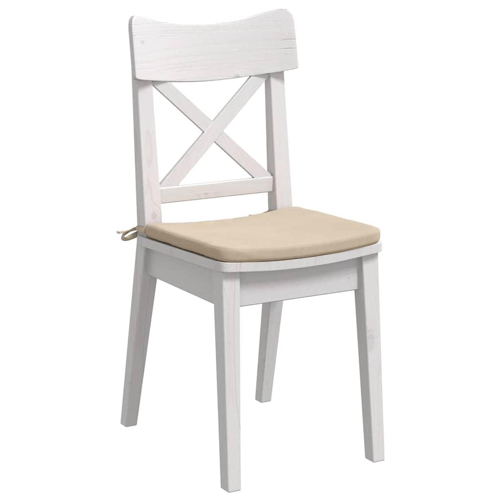 Vidaxx Sitzkissen 4 Stück Creme 40 x 40 x 3 cm Mikrofaserstoff