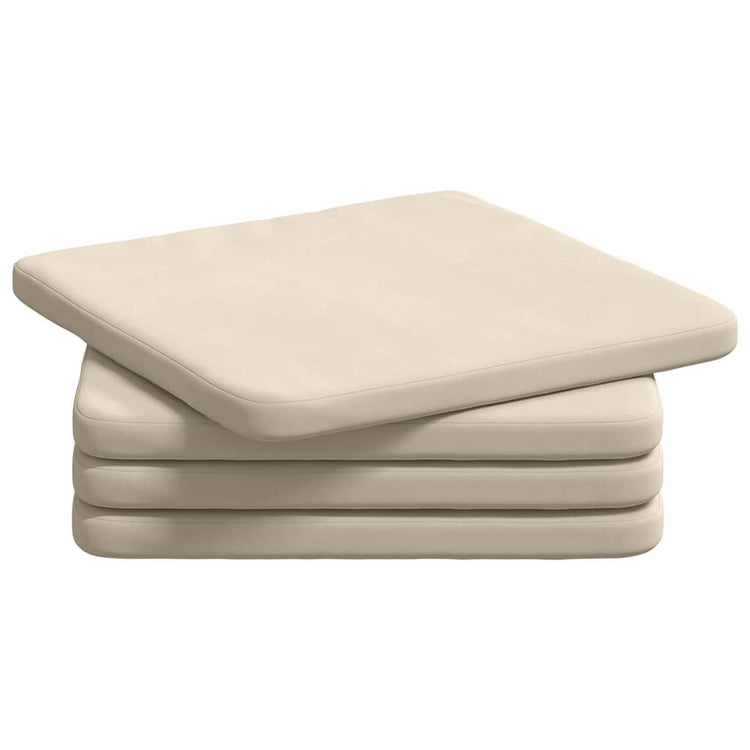 Vidaxx Sitzkissen 4 Stück beige 40 x 40 x 3 cm Mikrofaserstoff