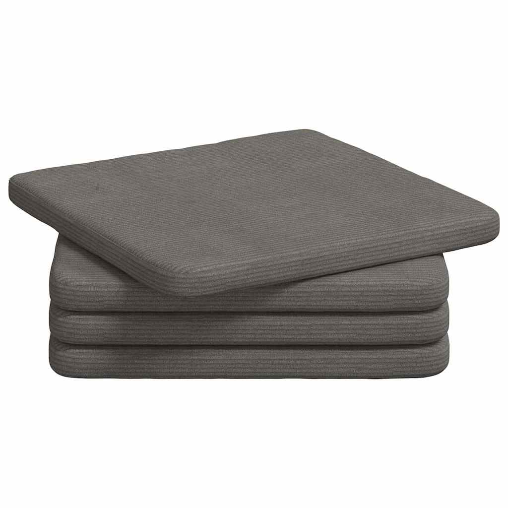 Vidaxx Sitzkissen 4 Stück hellgrau 40 x 40 x 3 cm Baumwollstoff