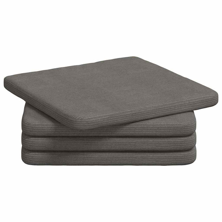 Vidaxx Sitzkissen 4 Stück hellgrau 40 x 40 x 3 cm Baumwollstoff