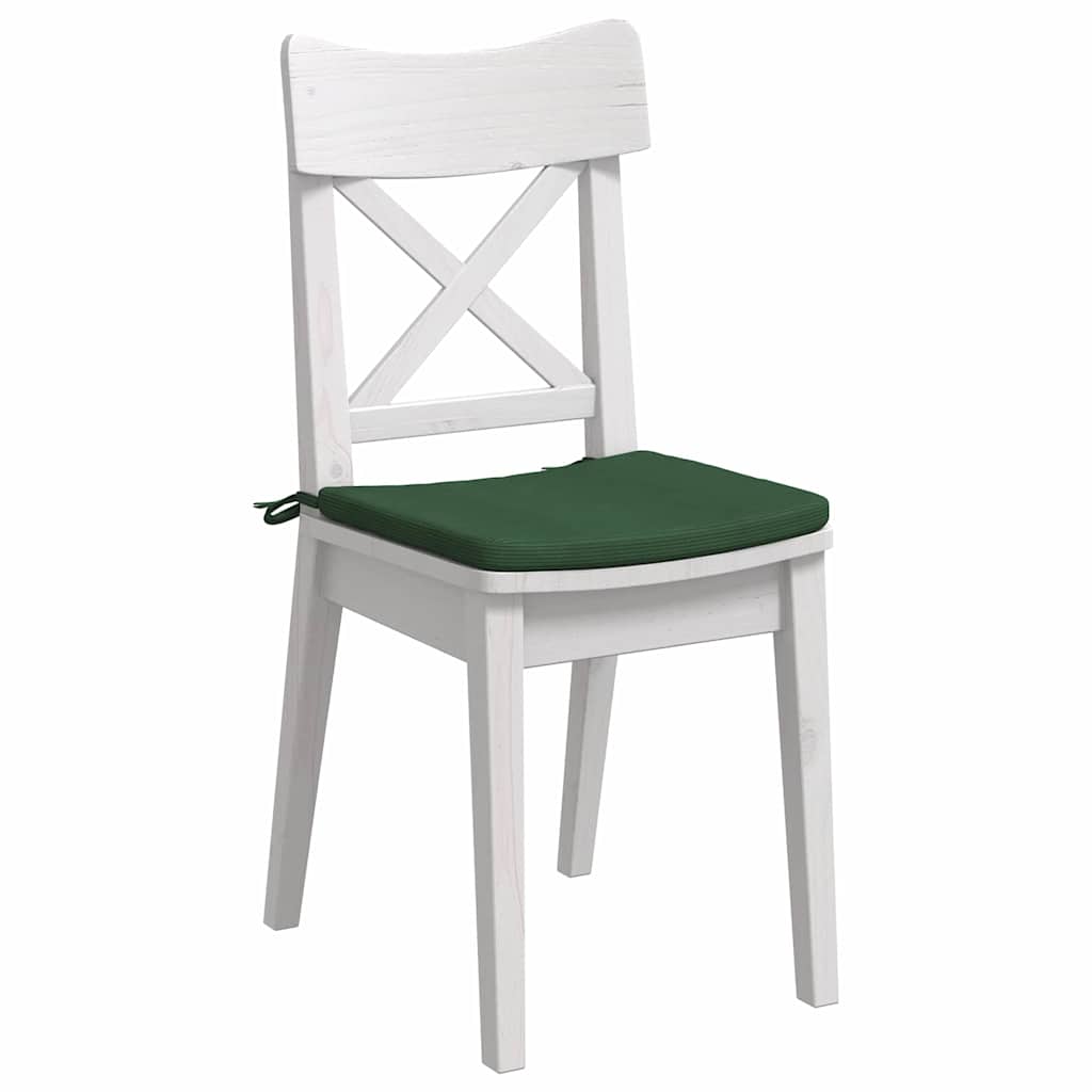 VidaXL Sitzkissen 4 Stück dunkelgrün 40 x 40 x 3 cm Baumwollstoff