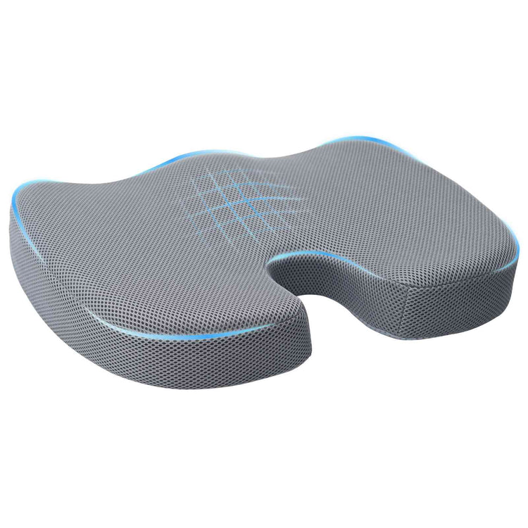 Vidaxx Sitzkissen mit Kissen grau 47 x 37 x 8 cm mit Netzstoff