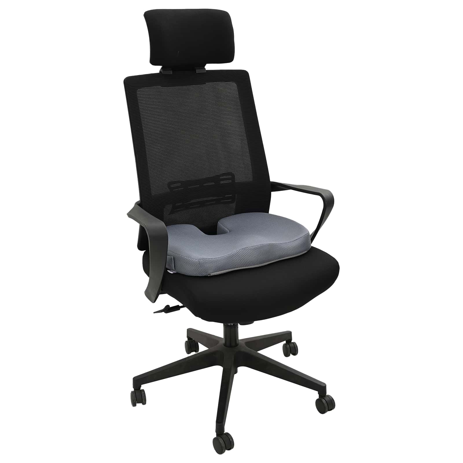 Vidaxx Sitzkissen mit Kissen grau 47 x 37 x 8 cm mit Netzstoff