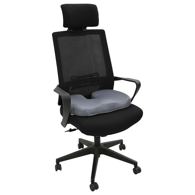 Vidaxx Sitzkissen mit Kissen grau 47 x 37 x 8 cm mit Netzstoff