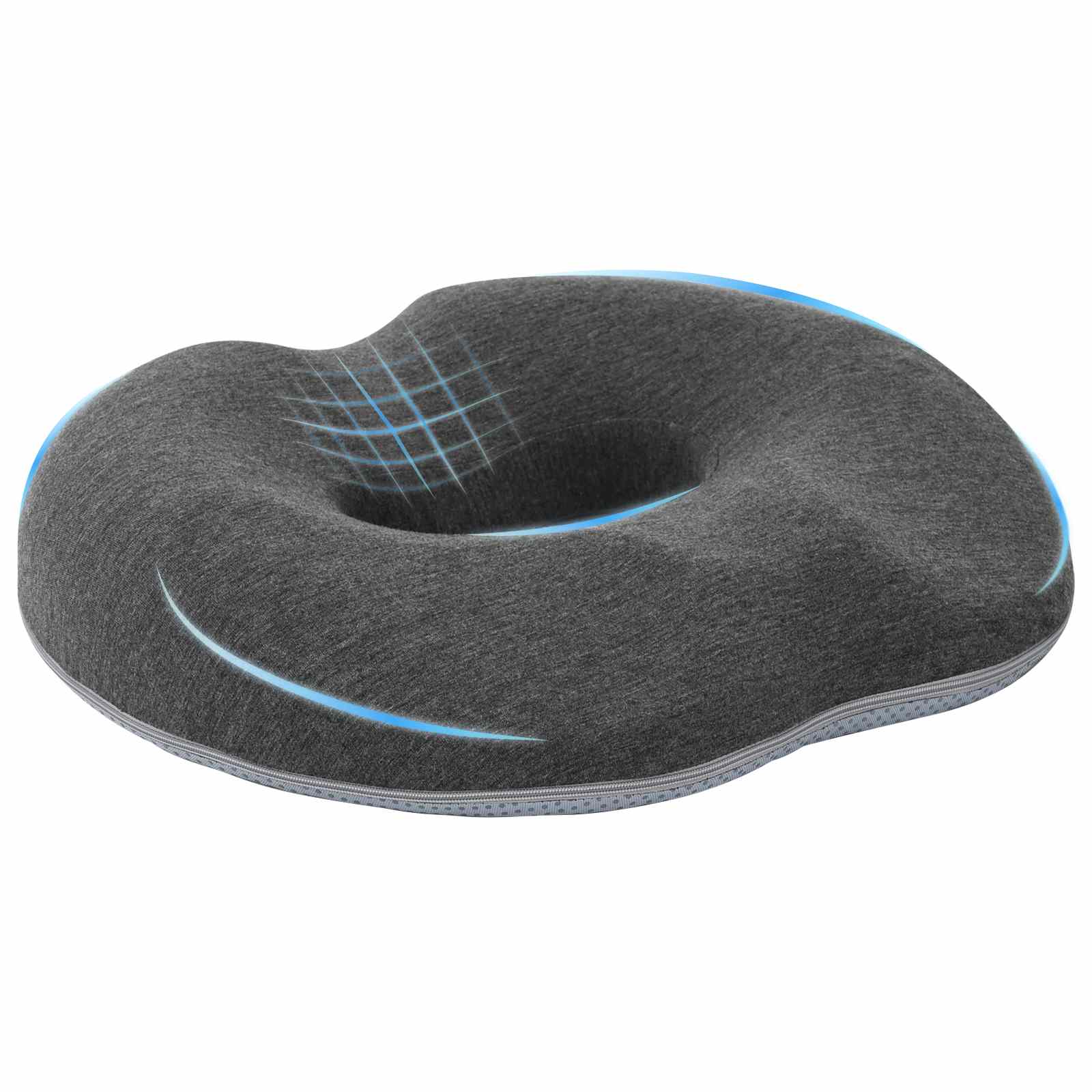 Vidaxx Sitzkissen mit Kissen dunkelgrau 42 x 36,5 x 8 cm Baumwolle