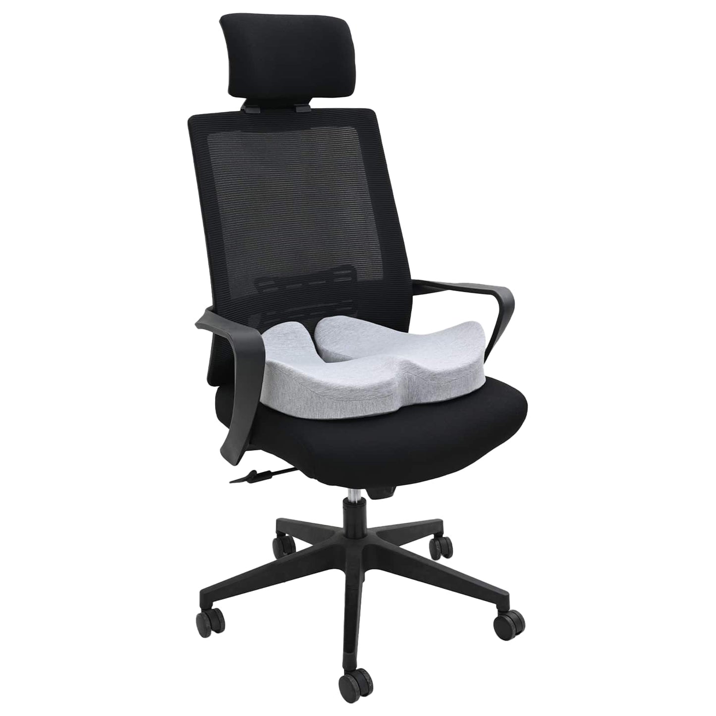 Vidaxxl Kissen mit Kissen hellgrau 50 x 43 x 10 cm Baumwolle