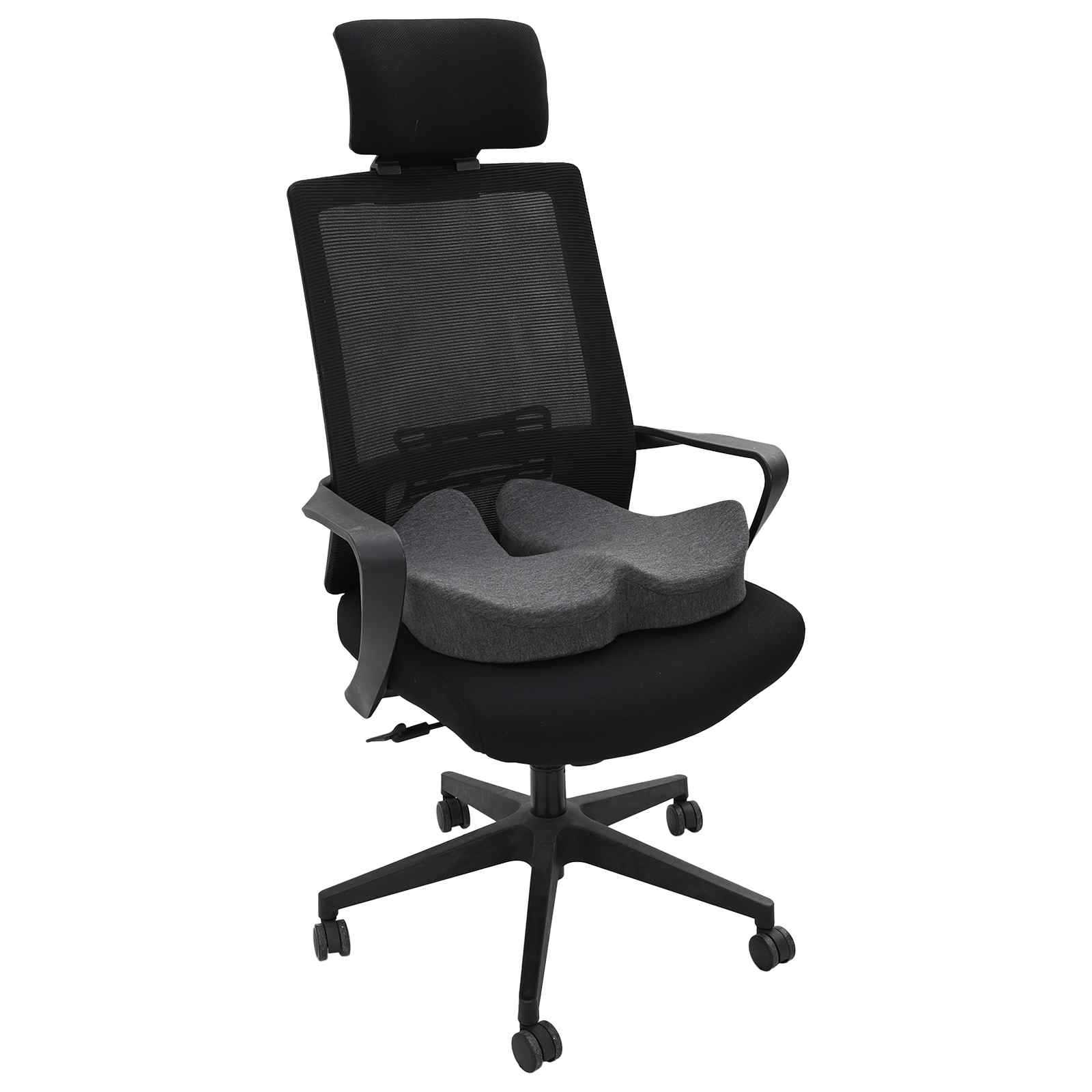 Vidaxxl Kissen mit Kissen dunkelgrau 50 x 43 x 10 cm Baumwolle