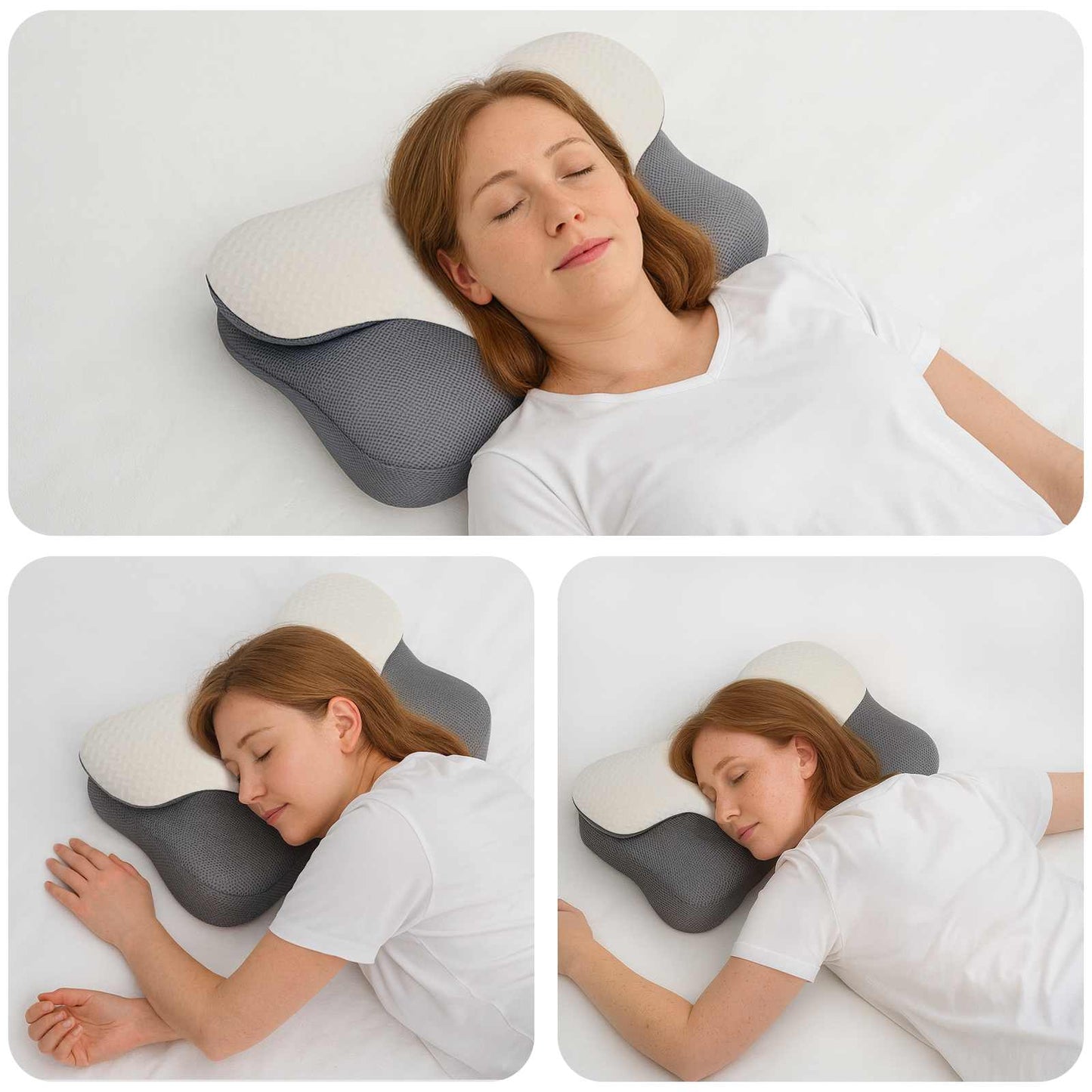 Vidaxx Nackenkissen mit Kissen weiß 57 x 36 x 13 cm Polyester