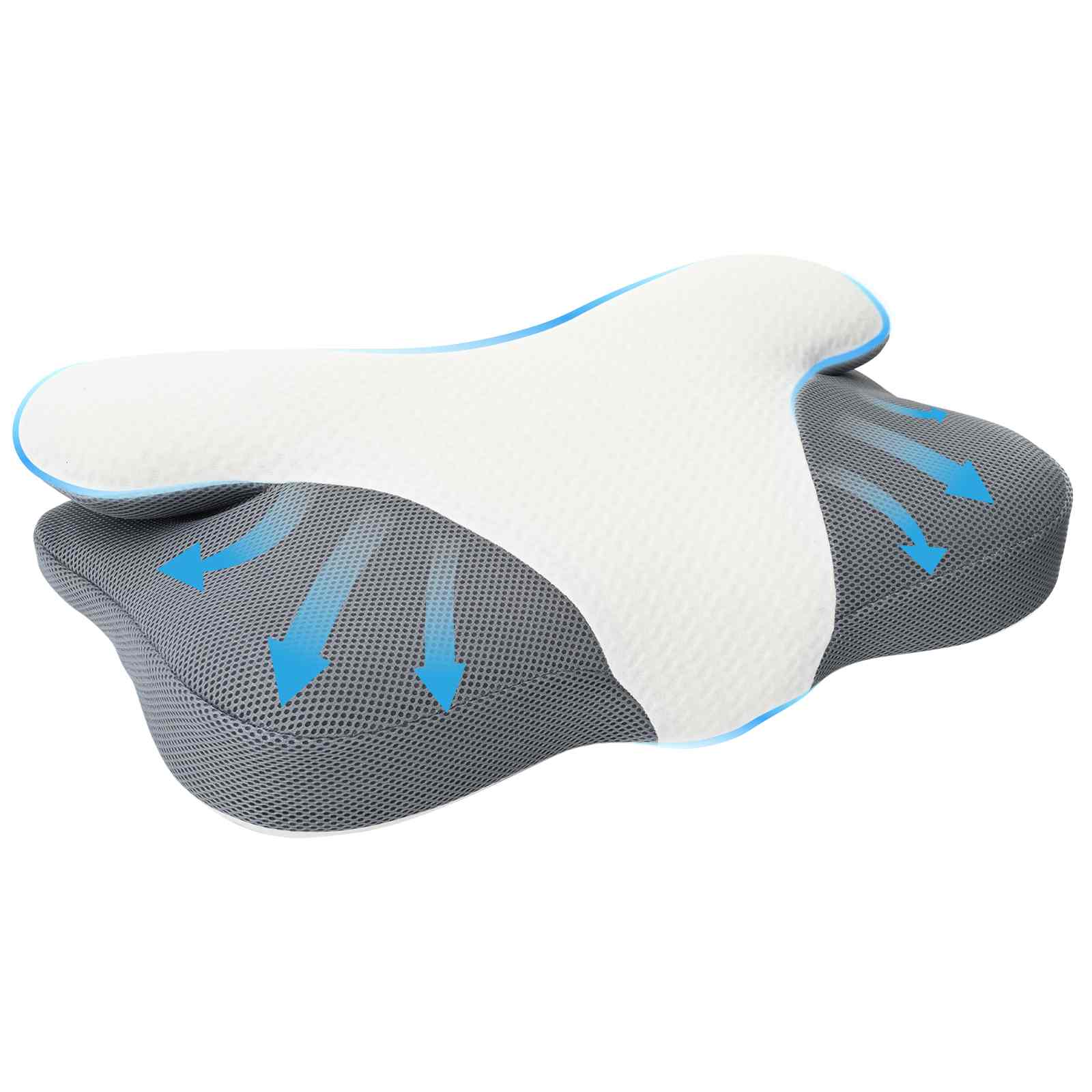 Vidaxx Nackenkissen mit Kissen weiß 57 x 36 x 13 cm Polyester