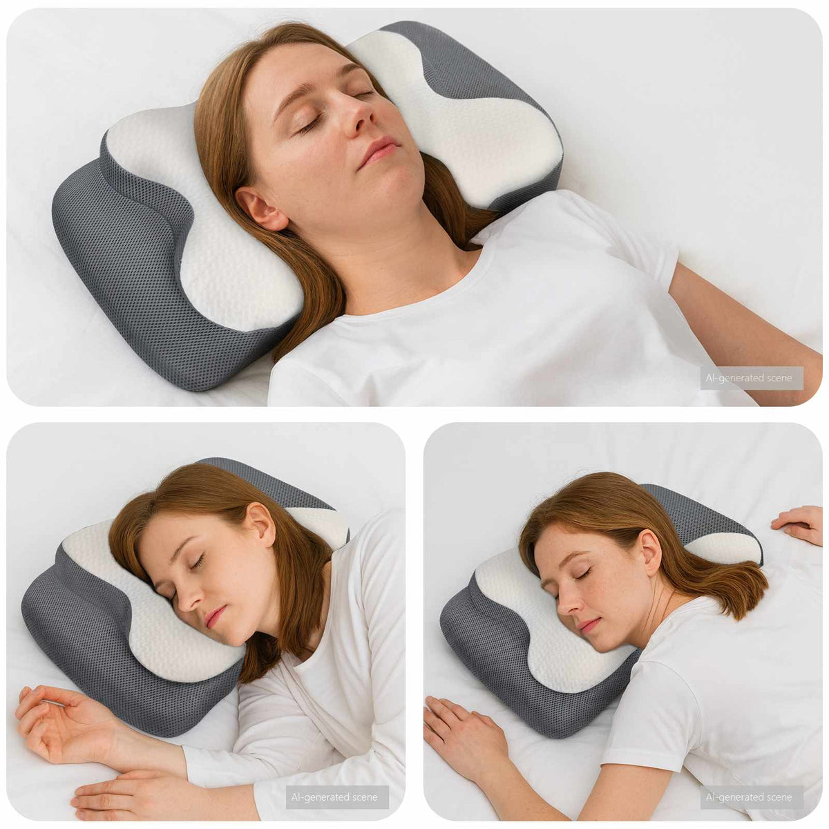 Vidaxx Nackenkissen mit Kissen weiß 58 x 37,5 x 12 cm Polyester