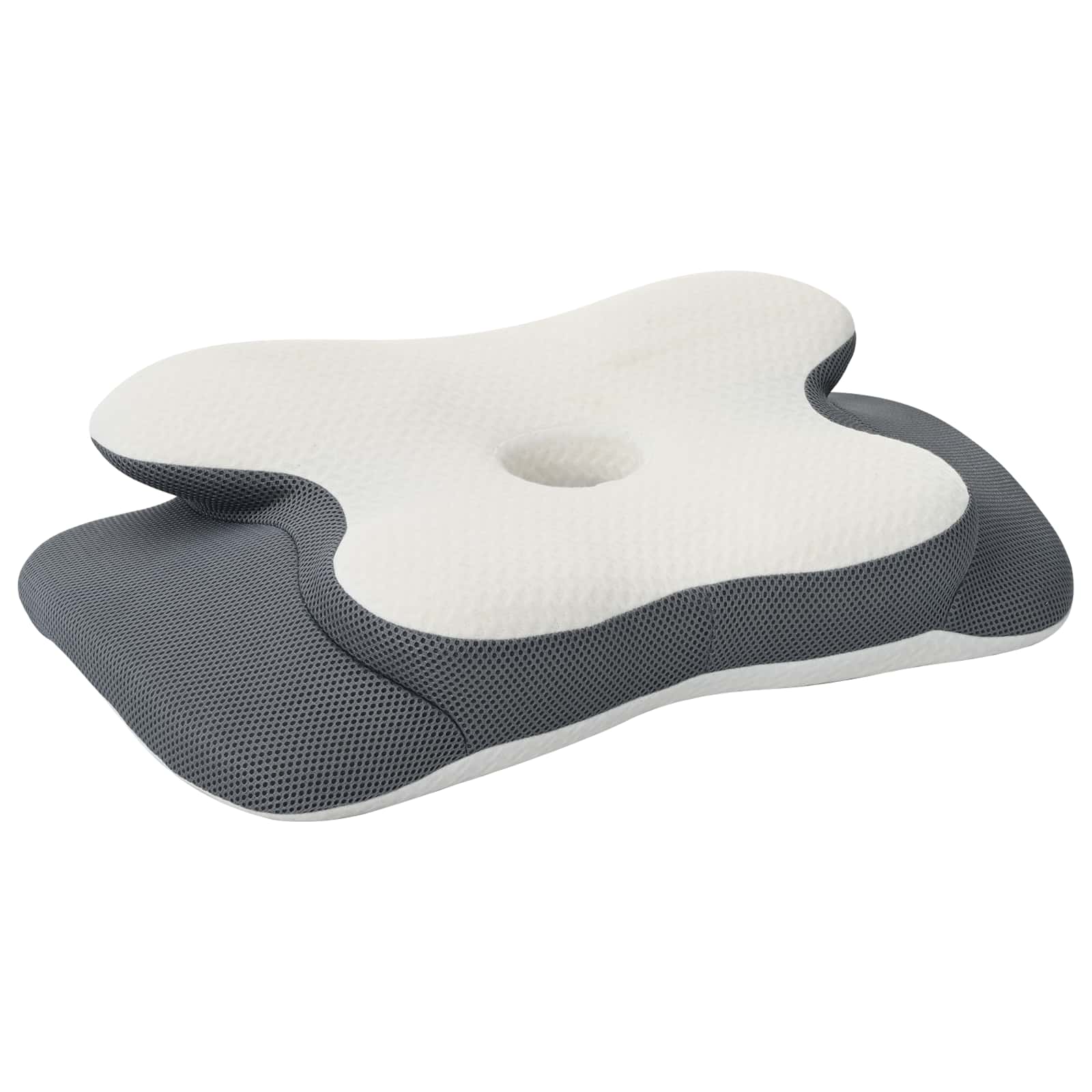 Vidaxx Nackenkissen mit Kissen weiß 58 x 37,5 x 12 cm Polyester