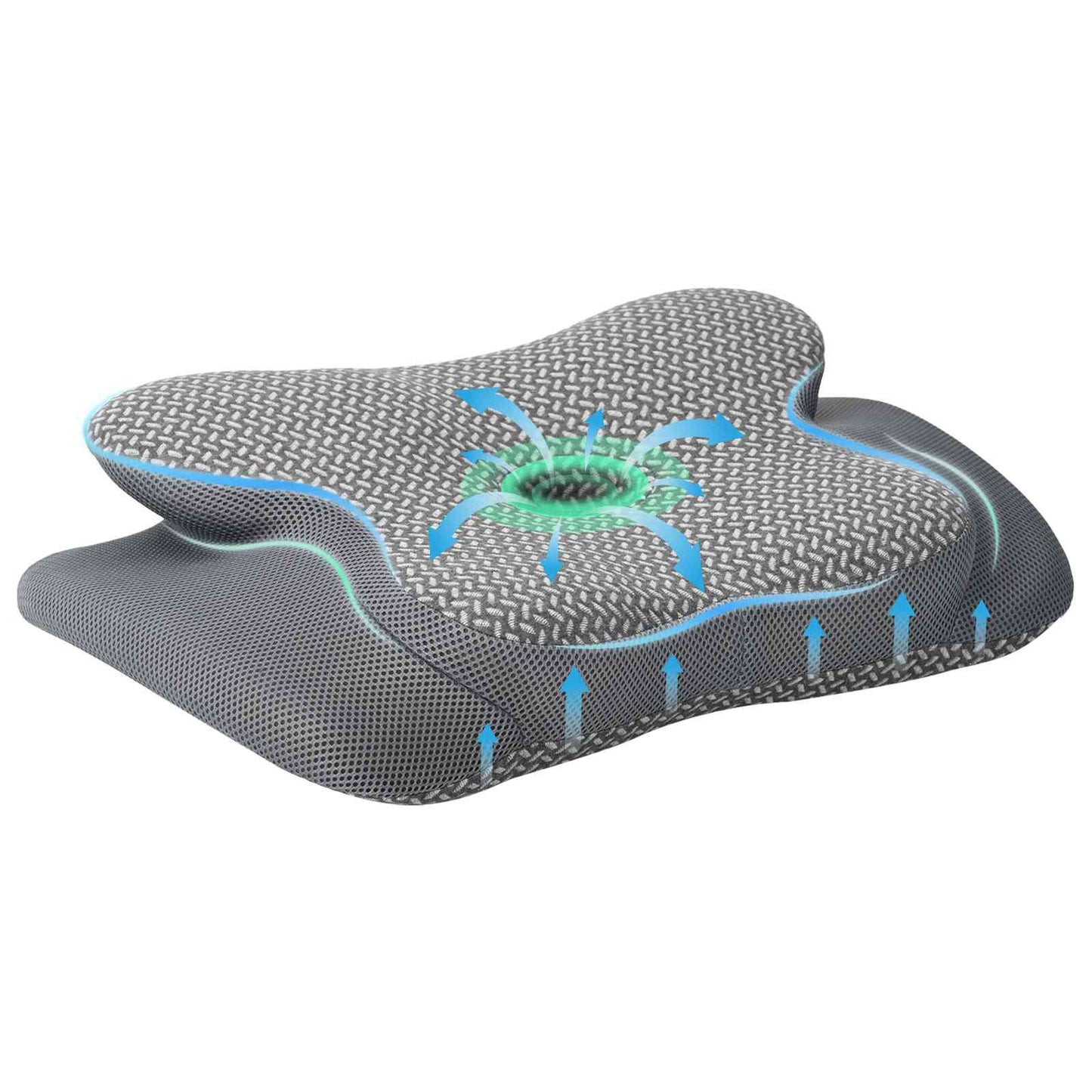 Vidaxx Nackenkissen mit grauem Kissen 58 x 38 x 12 cm Polyester