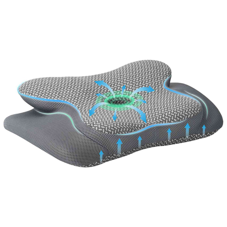 Vidaxx Nackenkissen mit grauem Kissen 58 x 38 x 12 cm Polyester