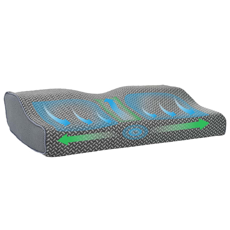VidaXL Kissen mit Kissen grau 60 x 34 x 11 cm Polyester