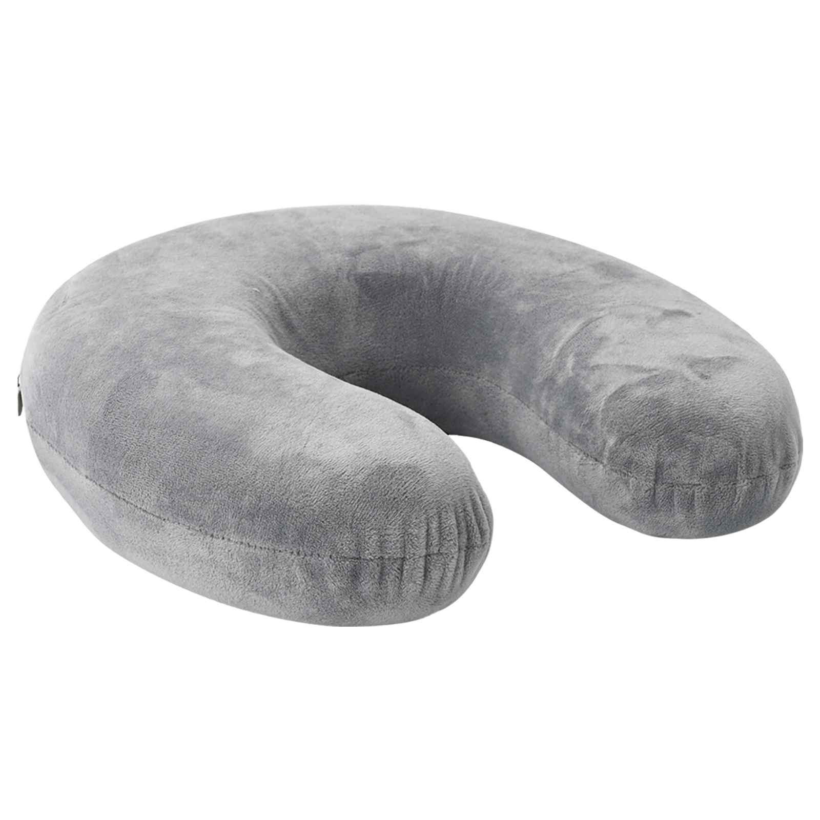Vidaxx travel pillow for the neck gray 27 x 27 x 8.5 cm velvet