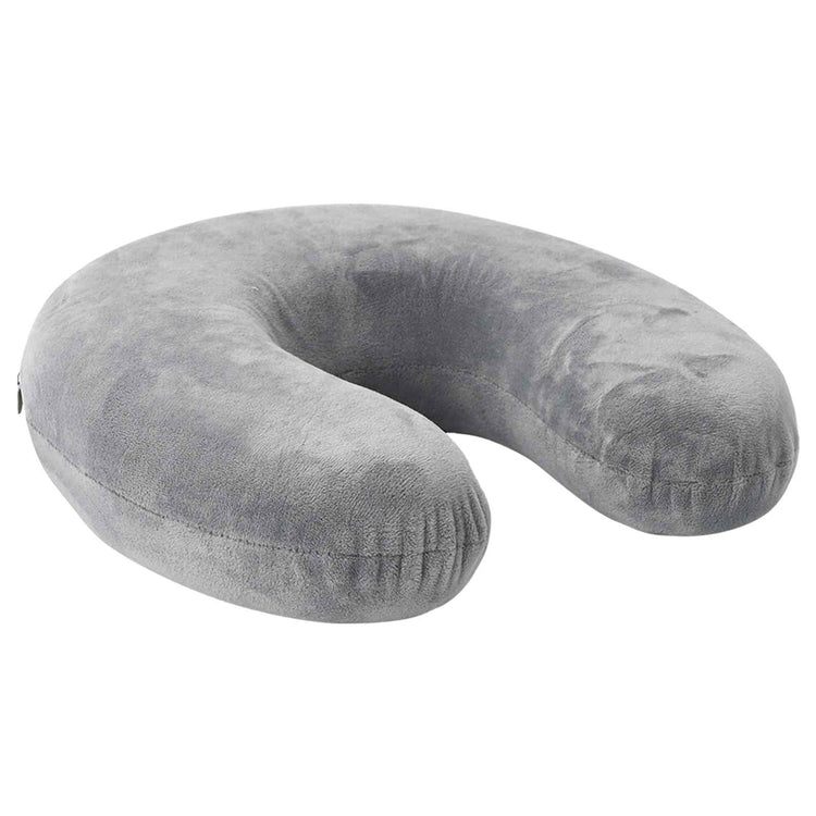 Vidaxx travel pillow for the neck gray 27 x 27 x 8.5 cm velvet
