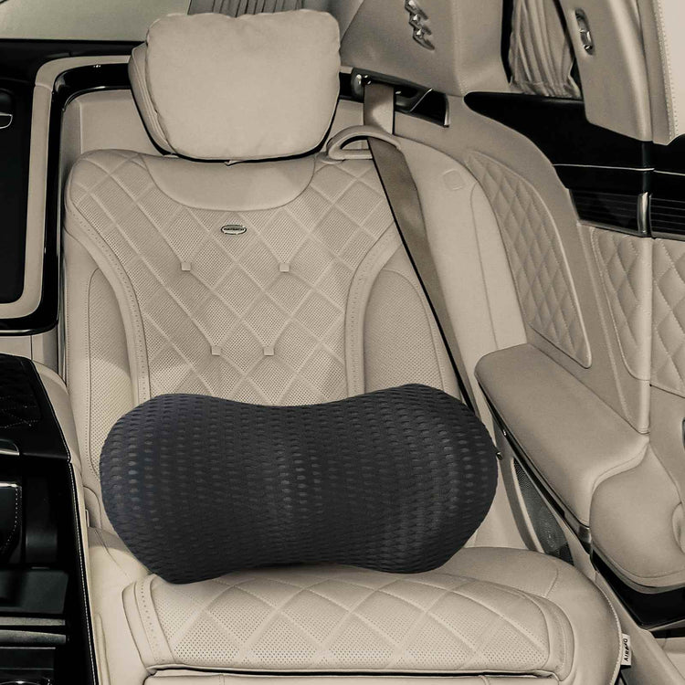 VidaXL Rückenkissen mit Kissen Schwarz 46 x 24 x 11 cm 4D Mesh