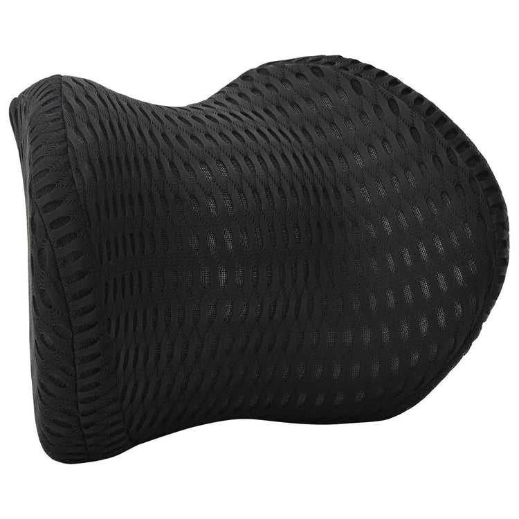 VidaXL Nackenkissen mit Kissen Schwarz 30,5 x 21,5 x 13 cm 4D-Mesh