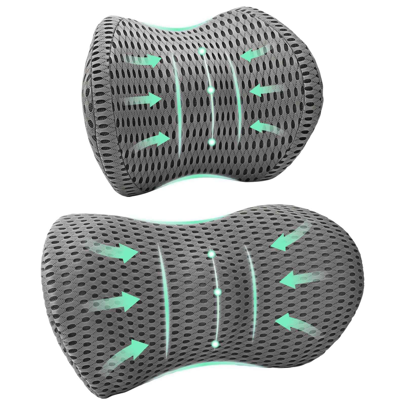 VidaXL Kissenset mit Kissen verstellbar 2 Stück graues 4D-Netz