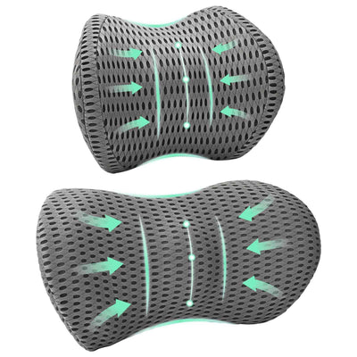 VidaXL Kissenset mit Kissen verstellbar 2 Stück graues 4D-Netz